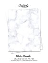 White Marble Stationery Paper