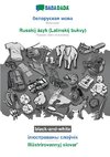Belarusian (in cyrillic script) - Russkij âzyk (Latinskij bukvy), visual dictionary, BW