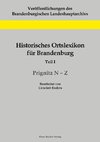 Historisches Ortslexikon für Brandenburg, Teil I, Prignitz N-Z
