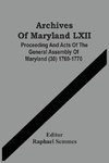 Archives Of Maryland LXII ; Proceeding And Acts Of The General Assembly Of Maryland (30) 1769-1770