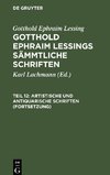 Artistische und antiquarische Schriften (Fortsetzung)