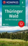 KOMPASS Wanderführer 5260 Thüringer Wald mit Rennsteigtouren, 55 Touren