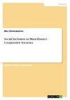 Social Inclusion in Microfinance Cooperative Societies