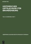 Historisches Ortslexikon für Brandenburg, Teil 8, Uckermark