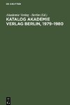 Katalog Akademie Verlag Berlin, 1979-1980