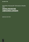 Zoologische Abhandlungen, Band 32, Zoologische Abhandlungen (1971-1973)