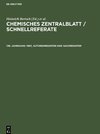Chemisches Zentralblatt / Schnellreferate, 138. Jahrgang, 1967, Autorenregister und Sachregister