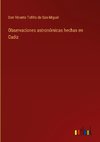 Observaciones astronómicas hechas en Cadiz
