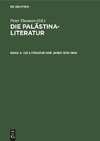 Die Palästina-Literatur, Die Literatur der Jahre 1878¿1894