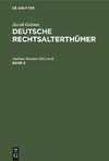 Deutsche Rechtsalterthümer, Band 2, Deutsche Rechtsalterthümer Band 2