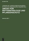 Archiv für Phytopathologie und Pflanzenschutz, Band 16, Heft 1, Archiv für Phytopathologie und Pflanzenschutz Band 16, Heft 1