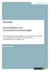 Kommunikation von Unternehmensveränderungen