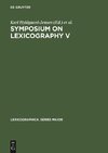 Symposium on Lexicography V