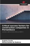 Critical success factors for construction companies in Pernambuco