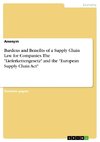 Burdens and Benefits of a Supply Chain Law for Companies. The 