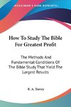 How To Study The Bible For Greatest Profit