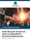 Anwendung der Servperval-Skala in ausgewählten Dienstleistungsbranchen