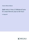 Spider-webs in Verse; A Collection of Lyrics for Leisure Moments, Spun at Idle Hours