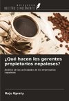 ¿Qué hacen los gerentes propietarios nepaleses?