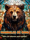 Mandalas de osos | Libro de colorear para adultos | Diseños antiestrés para fomentar la creatividad
