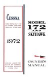 Cessna 1972 Model 172 and Skyhawk Owner's Manual