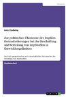 Zur politischen Ökonomie des Impfens. Herausforderungen bei der Beschaffung und Verteilung von Impfstoffen in Entwicklungsländern