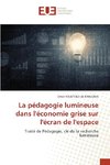 La pédagogie lumineuse dans l'économie grise sur l'écran de l'espace