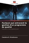 Facteurs qui entravent la gestion d'un programme de qualité
