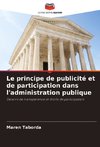 Le principe de publicité et de participation dans l'administration publique