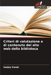 Criteri di valutazione e di contenuto del sito web della biblioteca