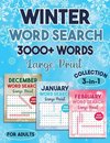 Winter Word Search 3000 + Words Puzzle Book Large Print