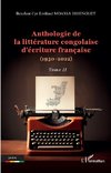 Anthologie de la littérature congolaise d'écriture française (1950-2022)