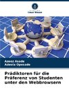 Prädiktoren für die Präferenz von Studenten unter den Webbrowsern
