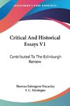 Critical And Historical Essays V1
