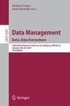 Data Management. Data, Data Everywhere