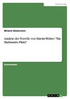 Analyse der Novelle von Martin Walser: 