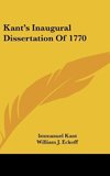 Kant's Inaugural Dissertation Of 1770