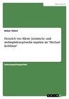 Heinrich von Kleist: Juristische und rechtsphilosophische Aspekte im 