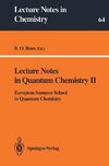 Lecture Notes in Quantum Chemistry II