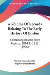 A Volume Of Records Relating To The Early History Of Boston