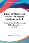Duties Of Officers And Markers In Company And Battalion Drill