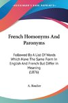 French Homonyms And Paronyms