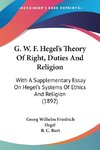 G. W. F. Hegel's Theory Of Right, Duties And Religion