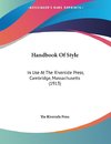 Handbook Of Style