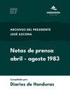 Notas de prensa abril-agosto de 1983