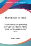 Short Essays In Verse