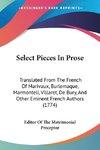 Select Pieces In Prose