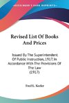 Revised List Of Books And Prices