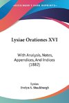 Lysiae Orationes XVI