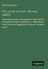 Discorso del socio dott. Giovanni Copello